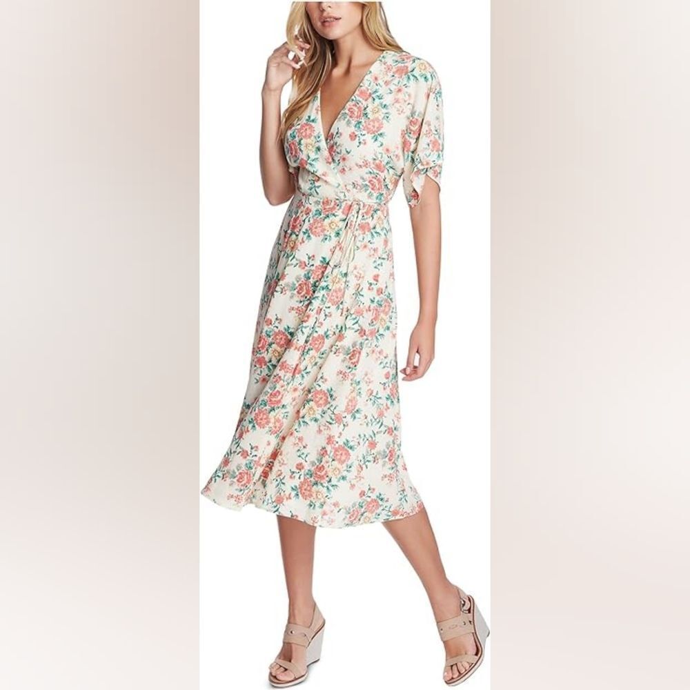 1 State Floral Print Wrap Dress Size 6